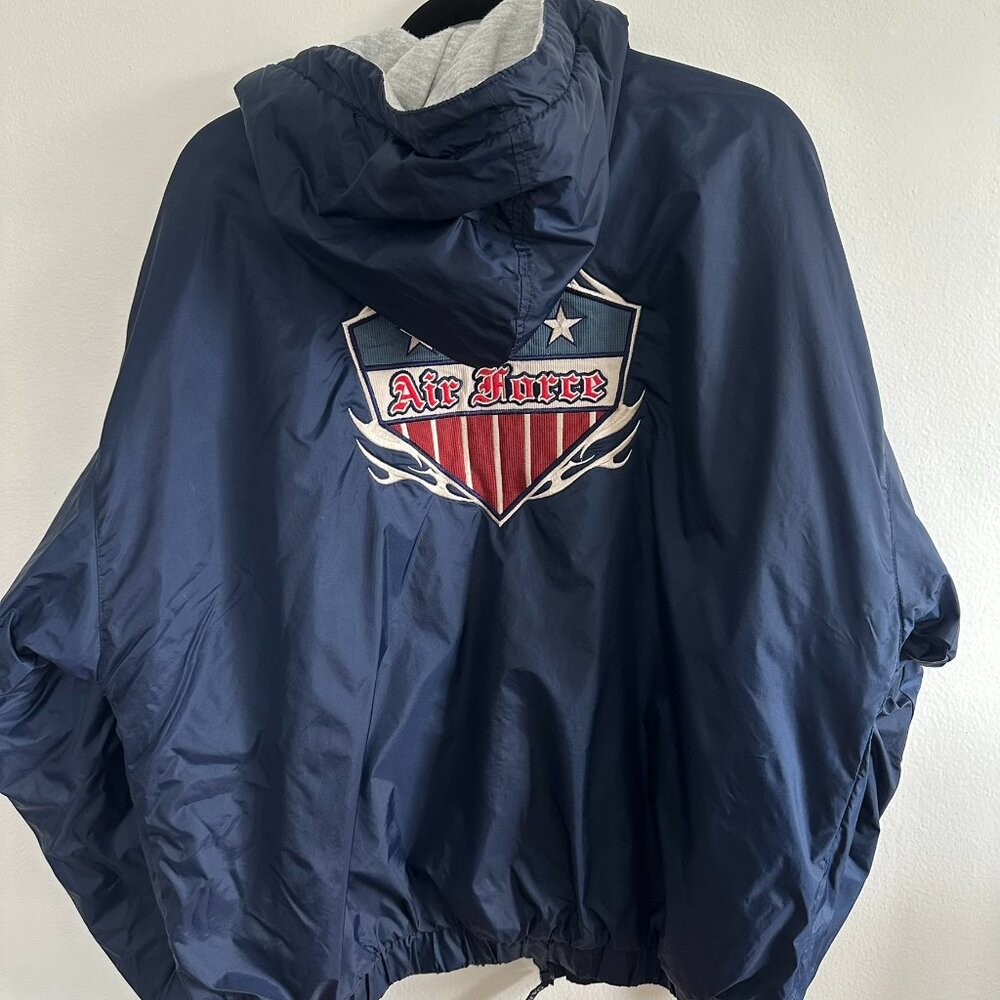 Vintage U.S Air Force Full Zip Windbreaker Jacket SZ L Blue | Oarsmen 913